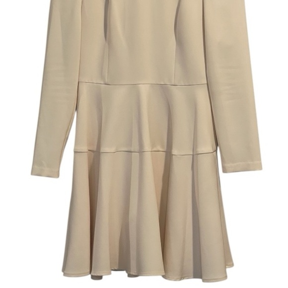 Gal Meets Glam Celeste Fit and Flare Ivory/White Long-Sleeve Dress, Size 6 - Picture 14 of 15